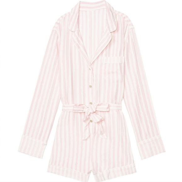 Victoria's Secret Other - Victoria secret Flanel tie Romper size XL New
